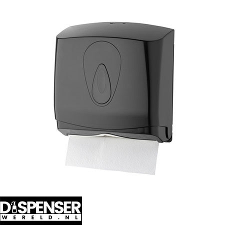 Handdoekdispenser mini kunststof zwart